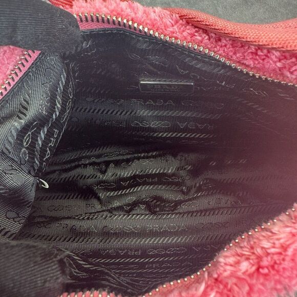 Prada 2000 Re-Edition Terry Cloth Mini Pink Women's Bag - Picture 9 of 13